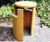 LBR 90 Round Lockable Litter Bin - hardwood outdoor waste bin 2