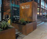 Corten steel planter scheme for Office building on Palace Street, London - on this page