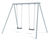 Double Swing With Swing Seats - galvanized steel playground swing set 2