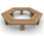 Hexagonal hardwood tree seat 0