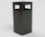 Malford Litter Bin MLC209 - steel outdoor litter bin, 120L, black 1
