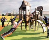 Spell Hill - play towers with bridge and slides - on this page
