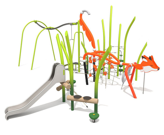 The Fox’s Den - large outdoor playground unit for children ages 3-12