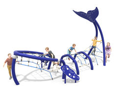 Wesley The Whale Ocean Adventure Climber - steel playground climbing unit