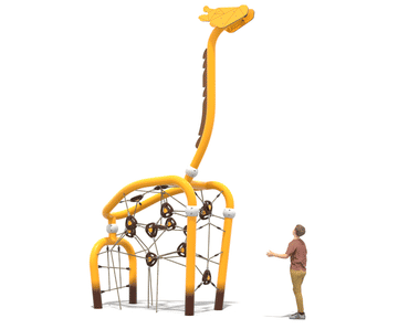 Jerry The Giraffe - steel playground climbing tower for kids