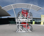 Double Stack Cycle Rack - galvanised steel bike storage for small spaces