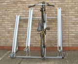 Semi-Vertical Cycle Rack - galvanised steel space-saving bike storage - on this page