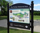 Cavalier™ heritage-style interpretation sign - on this page