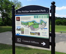 Cavalier™ heritage-style interpretation sign