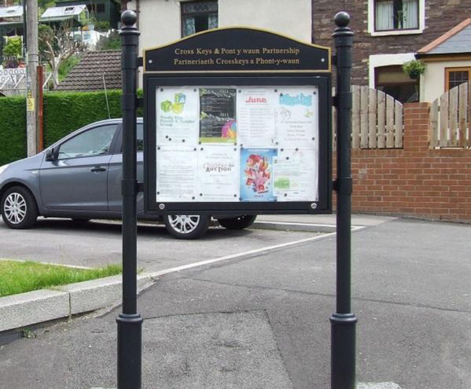 Cavalier™ - stainless steel outdoor magnetic noticeboard