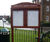 Freestanding hardwood notice board - outdoor oak display case 1