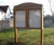 Freestanding hardwood notice board - outdoor oak display case 0