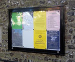 Wallmounting Metal Notice Board - stainless steel display case