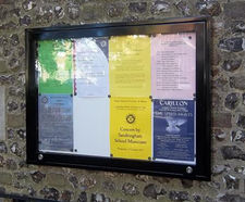 Wallmounting Metal Notice Board - stainless steel display case