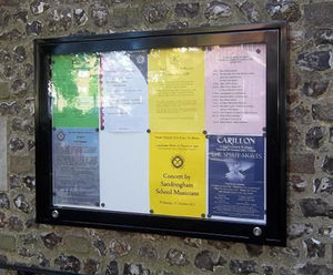Wallmounting Metal Notice Board - stainless steel display case