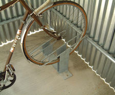 Type H Cycle Rack - galvanised steel floor bike rack for two bicycles