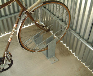 Type H Cycle Rack - galvanised steel floor bike rack for two bicycles