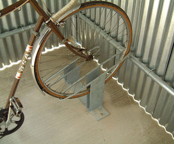 Type H Cycle Rack - galvanised steel floor bike rack for two bicycles