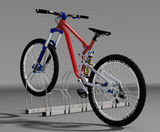 Type G Hi-Lo Cycle Rack - galvanized steel bike rack for outdoor storage - on this page