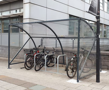 Echelon™ - pre-assembled cycle shelter for up to 10 bikes