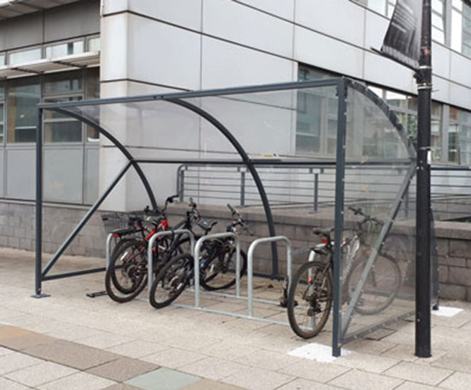 Echelon™ - pre-assembled cycle shelter for up to 10 bikes