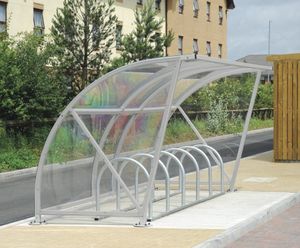 Regal Cycle Shelter - modern modular steel cycle storage