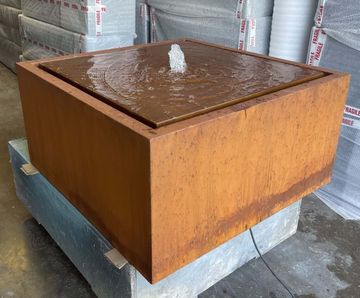 Square Water Table - geometric fibreglass water feature