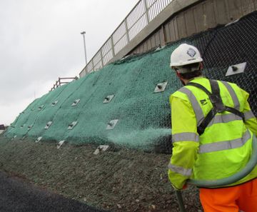 Hydroseeding service for erosion control