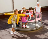 Neptune Roundabout - stainless steel playground spinning carousel for kids - on this page