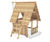 Lago Play House - natural robinia wood two-level outdoor playhouse 1