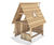 Lago Play House - natural robinia wood two-level outdoor playhouse 2