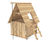 Lago Play House - natural robinia wood two-level outdoor playhouse 0