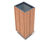 Linaria Waste Bin - galvanized steel and hardwood outdoor trash can 2