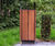Linaria Waste Bin - galvanized steel and hardwood outdoor trash can 0