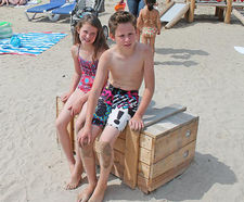 Ole Large Seat Box - outdoor robinia wood bench for playgrounds