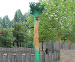 Enzo Fable Tree - carved robinia wood playground sculpture for outdoors