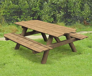 Sitmo Seating Group - outdoor oiled robinia bench and table set