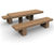 Standard Hardwood Picnic Set - outdoor picnic table and bench set 4