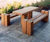 Standard Hardwood Picnic Set - outdoor picnic table and bench set 1