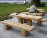 Standard Hardwood Picnic Set - outdoor picnic table and bench set - on this page