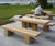 Standard Hardwood Picnic Set - outdoor picnic table and bench set 0