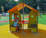 Apricot Play House - outdoor HPL playhouse for children’s spaces - on this page