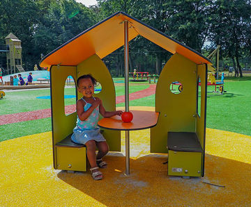 Apricot Play House - outdoor HPL playhouse for children’s spaces