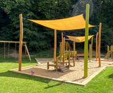 Simon Awning Complete 4x4 M - robinia wood sun shade for outdoor areas - on this page