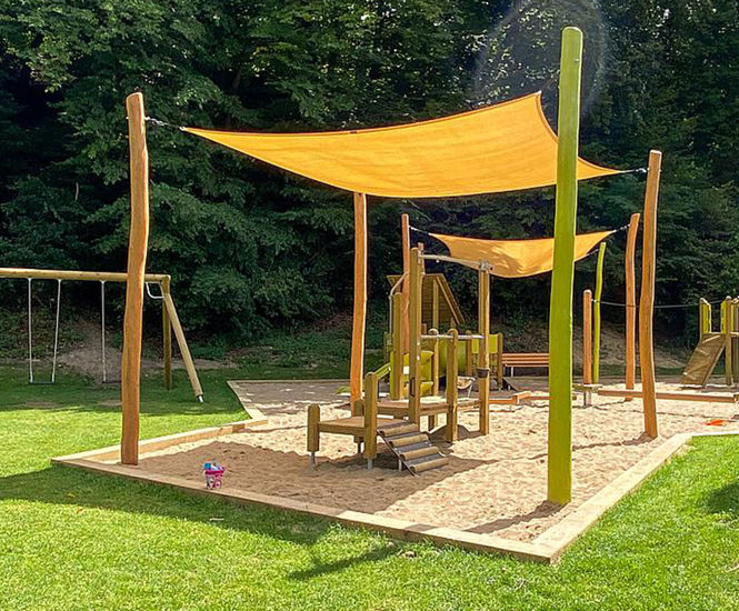 Simon Awning Complete 4x4 M - robinia wood sun shade for outdoor areas