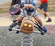 Ugo Spring Rocker - outdoor playground rocker made from robinia wood