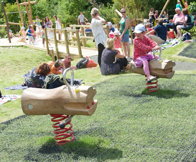 Lupo Spring Rocker - outdoor robinia wood playground spring toy