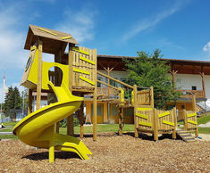 Makalu Play Unit, Solo - outdoor wood playground structure for parks
