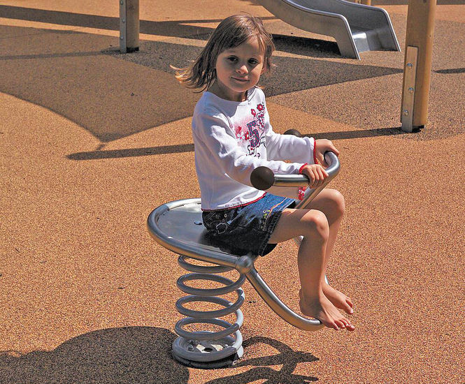 Bicycle Spring Rocker - stainless steel playground spring rider for kids