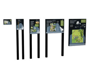 Cardiff A/B - display sign for indoor or outdoor wall or post mounting